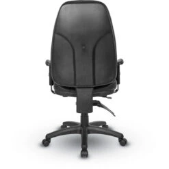 Professional Dual Function Ergonomic High Back Vinyl Chair With Height Adjustable Padded Arms -Office Supplies Shop OTFF 4E 5