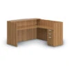 Superior Laminate L-Shaped Reception Station: Shell, Top, Return, & BBF Pedestal -Office Supplies Shop OTSS RL 1