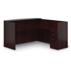 Superior Laminate L-Shaped Reception Station: Shell, Top, Return, & BBF Pedestal 9 Superior Laminate L-Shaped Reception Station: Shell, Top, Return, & BBF Pedestal -Office Supplies Shop OTSS RL 3