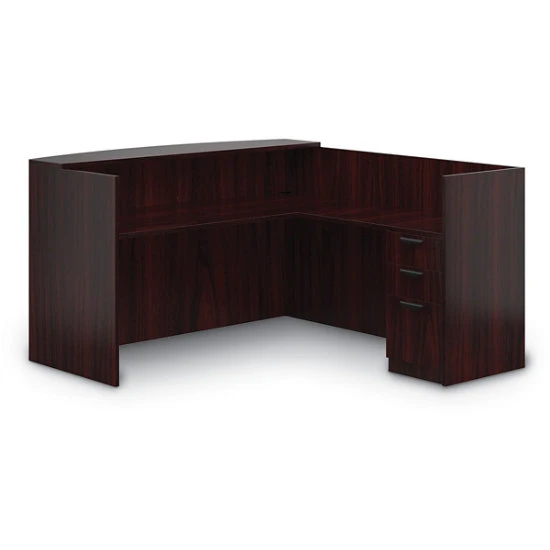 Superior Laminate L-Shaped Reception Station: Shell, Top, Return, & BBF Pedestal 5 Superior Laminate L-Shaped Reception Station: Shell, Top, Return, & BBF Pedestal - Image 3