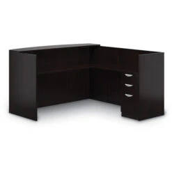Superior Laminate L-Shaped Reception Station: Shell, Top, Return, & BBF Pedestal 10 Superior Laminate L-Shaped Reception Station: Shell, Top, Return, & BBF Pedestal -Office Supplies Shop OTSS RL 4