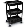 Luxor 36-1/2"H Utility Cart With Three Shelves (Tub / Tub / Tub) – Black 2 Luxor 36-1/2"H Utility Cart With Three Shelves (Tub / Tub / Tub) – Black -Office Supplies Shop PC 1840 1