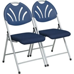 WorkSmart® FC Series Folding Chair W/ Plastic Fan Back & Mesh Seat (4-Pack) -Office Supplies Shop PERF 1 10