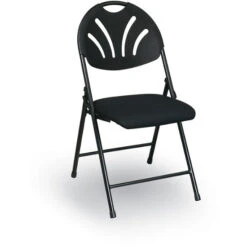 WorkSmart® FC Series Folding Chair W/ Plastic Fan Back & Mesh Seat (4-Pack) -Office Supplies Shop PERF 1 2
