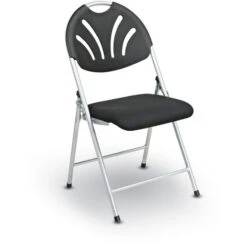 WorkSmart® FC Series Folding Chair W/ Plastic Fan Back & Mesh Seat (4-Pack) -Office Supplies Shop PERF 1 4