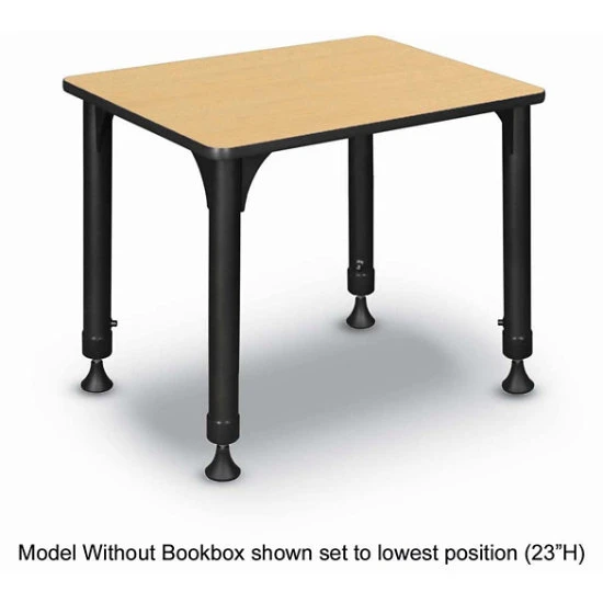 18.5 X 26 In Rectangle Height Adjustable Classroom School Desk 4 18.5 X 26 In Rectangle Height Adjustable Classroom School Desk - Image 2