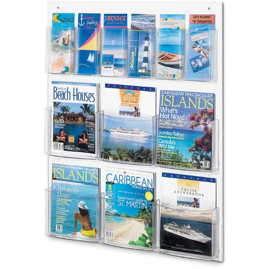 Clear2c™ 6 Magazine And 6 Pamphlet Display 3 Clear2c™ 6 Magazine And 6 Pamphlet Display