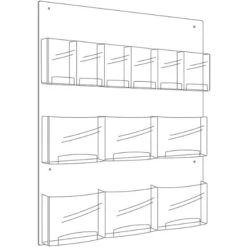 Clear2c™ 6 Magazine And 6 Pamphlet Display 5 Clear2c™ 6 Magazine And 6 Pamphlet Display -Office Supplies Shop SACC C12 2