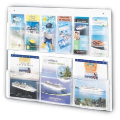 Clear2c™ 3 Magazine And 6 Pamphlet Display -Office Supplies Shop SACC C9 2