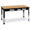Interchange® 2-Student Open Front Desk - 24"x48"x22"-34" -Office Supplies Shop SATT 48D 1