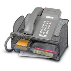 Onyxâ„¢ Mesh Telephone Stand With Drawer