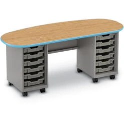 Cascade® 28x72 Double Bullet Teacher Desk 12x3"