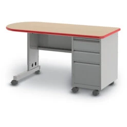 Cascade® 24x60 Single Bullet Teacher Desk BBF