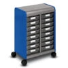 Cascade® Mid-Cabinet W/ Sixteen 3" SW Totes - Casters 1 Cascade® Mid-Cabinet W/ Sixteen 3" SW Totes - Casters -Office Supplies Shop SCTC T10 1