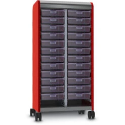 Cascade® Mid-Tower W/ Twenty-Four 3" SW Totes - Casters