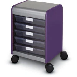 Cascade® Mini-Case W/ Five 3" EW Totes - Casters