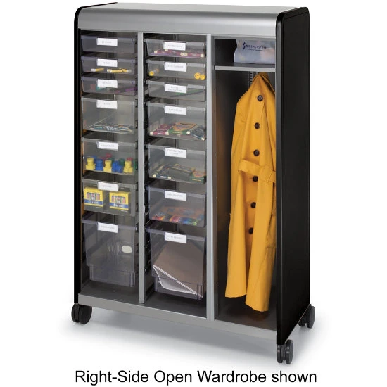 Cascade® Open Wardrobe W/ Six 3", Six 6", & Two 12" EW Totes - Casters 4 Cascade® Open Wardrobe W/ Six 3", Six 6", & Two 12" EW Totes - Casters - Image 2