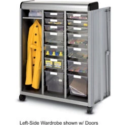 Cascade® Open Wardrobe W/ Six 3", Six 6", & Two 12" EW Totes - Casters 10 Cascade® Open Wardrobe W/ Six 3", Six 6", & Two 12" EW Totes - Casters -Office Supplies Shop SCTC W 3