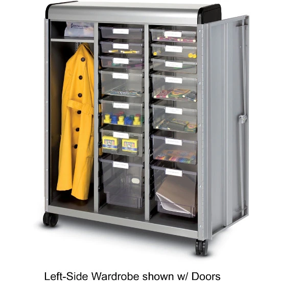 Cascade® Open Wardrobe W/ Six 3", Six 6", & Two 12" EW Totes - Casters 5 Cascade® Open Wardrobe W/ Six 3", Six 6", & Two 12" EW Totes - Casters - Image 3