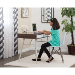 Alcove Modern Pocket/Writing/Home Office/Laptop Desk With Large Divided Drawer For Storage 9 Alcove Modern Pocket/Writing/Home Office/Laptop Desk With Large Divided Drawer For Storage -Office Supplies Shop SDCD A25 4