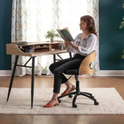 Woodford 45" Modern, Secretary/Writing/Laptop Desk With Storage Hutch -Office Supplies Shop SDCD W26 5