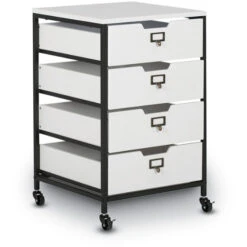 4-Drawer Mobile Organizer Cart