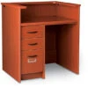 I.D.Systems® - Library - Circulation Desk - Single Pedestal W/ Patron Ledge - 42"Wx40Hx30D -Office Supplies Shop SELC 389 1