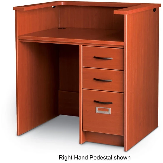 I.D.Systems® - Library - Circulation Desk - Single Pedestal W/ Patron Ledge - 42"Wx40Hx30D 4 I.D.Systems® - Library - Circulation Desk - Single Pedestal W/ Patron Ledge - 42"Wx40Hx30D - Image 2