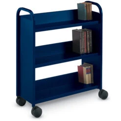 Booktruck - Three Sloping Shelf Truck - 14"x36"x43"