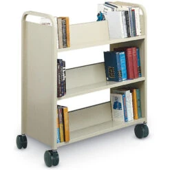 Booktruck - Six Sloping Shelf Truck - 18"x36"x43"