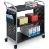 Scoot™ Black Utility Cart With 3 Shelves -Office Supplies Shop SPMC 3S 1