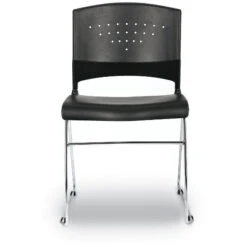 B1400 Black Stack Chair With Chrome Frame -Office Supplies Shop SSBC 14 3