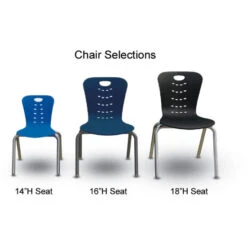 Classroom Set (24) Desk, 29.75"x33.5" Jewel, TFL; (24) Synergy Stack Chair -Office Supplies Shop TSY 334W 24 3