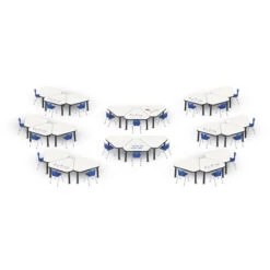 Classroom Set (24) Desk, 29.75"x33.5" Jewel, White Dry Erase; (24) Synergy Stack Chair