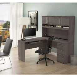 Innova 60W L-Shaped Desk W/ Hutch -Office Supplies Shop UOS 421 5