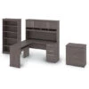 Innova 60W L-Shaped Desk W/ Hutch, Lateral File Cabinet, & Bookcase 2 Innova 60W L-Shaped Desk W/ Hutch, Lateral File Cabinet, & Bookcase -Office Supplies Shop UOS 853 1