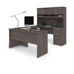 Innova U Or L-Shaped Desk W/ Hutch -Office Supplies Shop UOS 854 3