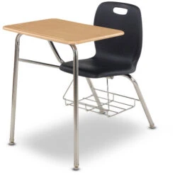 N2 Series 4-Leg Combo Desk With Plastic Top & Bookrack