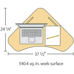 ZUMA® Series - ZBOOM Desk 28" X 28" Hard Plastic Top With Bookbox (22" - 34"H) -Office Supplies Shop VZD LB 2