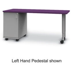 Appleton Teacher's Desk With Rectangle Top, Single Door Cabinet And ELS Leg