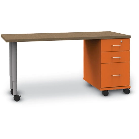 Universal Appleton Teacher's Desk With Rectangle Top, 2 Drawers, 1 File Cabinet And ELS Leg 3 Universal Appleton Teacher's Desk With Rectangle Top, 2 Drawers, 1 File Cabinet And ELS Leg