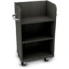 Mobile Single Sided Book Truck W/ 2 Angled Shelf -Office Supplies Shop WBN BS3A 1