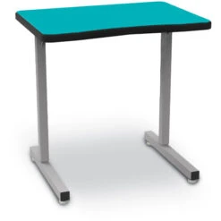 UNE-T 27"Wx20"D Plymouth II Desk W/ HPL Top, Lotz AE Edge & Adjustable T-Leg