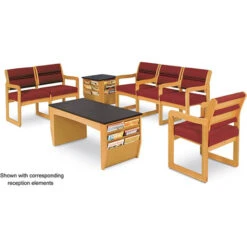 Dakota Wave™ Valley Quadruple Sled Base Sofa With End Arms -Office Supplies Shop WDW 4S 3