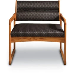 Dakota Wave™ Valley Bariatric Single Sled Base Chair - Designer Fabric