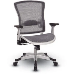 Professional Light AirGrid® Seat And Back Chair With Platinum Finish
