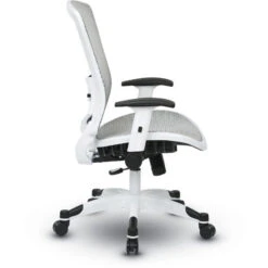 Space® Seating White Frame Managers Chair With Mesh Seat & Back -Office Supplies Shop WFMC MS 3