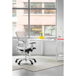 Space® Seating White Frame Managers Chair With Mesh Seat & Back -Office Supplies Shop WFMC MS 5