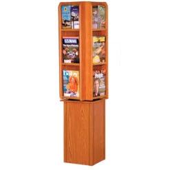 Divulge™ Rotating Floor Display For 12 Magazines Or 24 Brochures -Office Supplies Shop WM R12 2