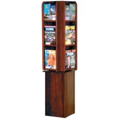 Divulge™ Rotating Floor Display For 12 Magazines Or 24 Brochures -Office Supplies Shop WM R12 3